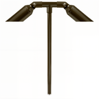 Slotted Twin Path Light in Bronze, close product view