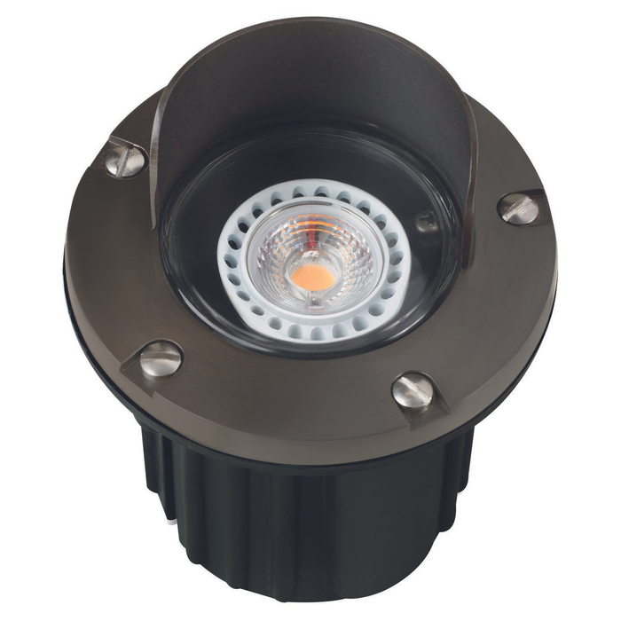 Gun metal hooded round well light