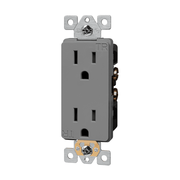 Enerlites Industrial Grade Heavy Duty 15A Decorator Tamper Resistant Receptacle, 5-15R