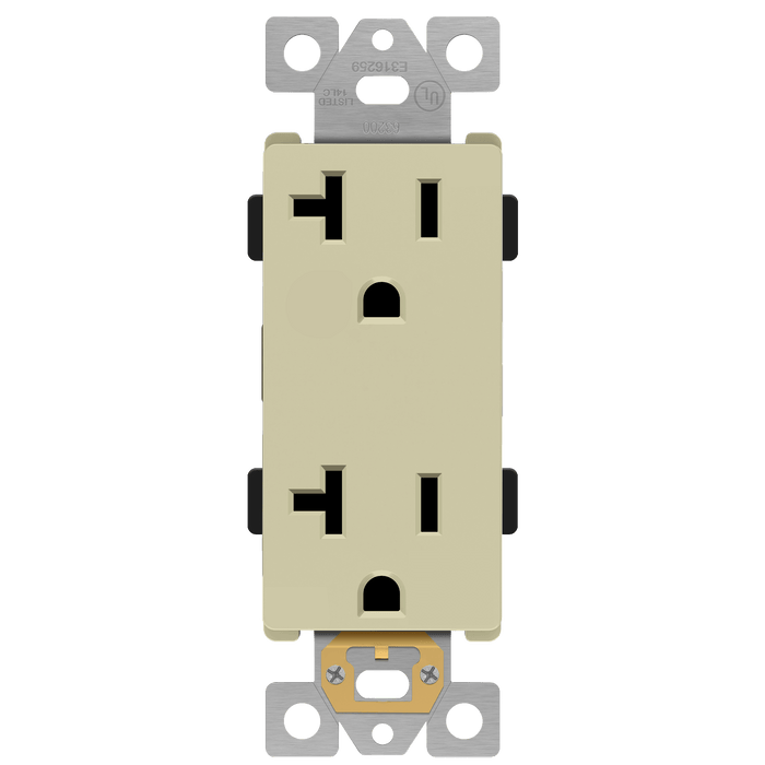 Enerlites Industrial Grade Heavy Duty 20A Decorator Tamper-Resistant Receptacle, 5-20R