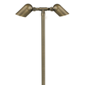 Brass Mini Twin Path Light in Antique Bronze, close product view