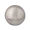 Brass Half-Moon step light in Silver Plated, front view