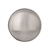 Brass Half-Moon step light in Silver Plated, front view