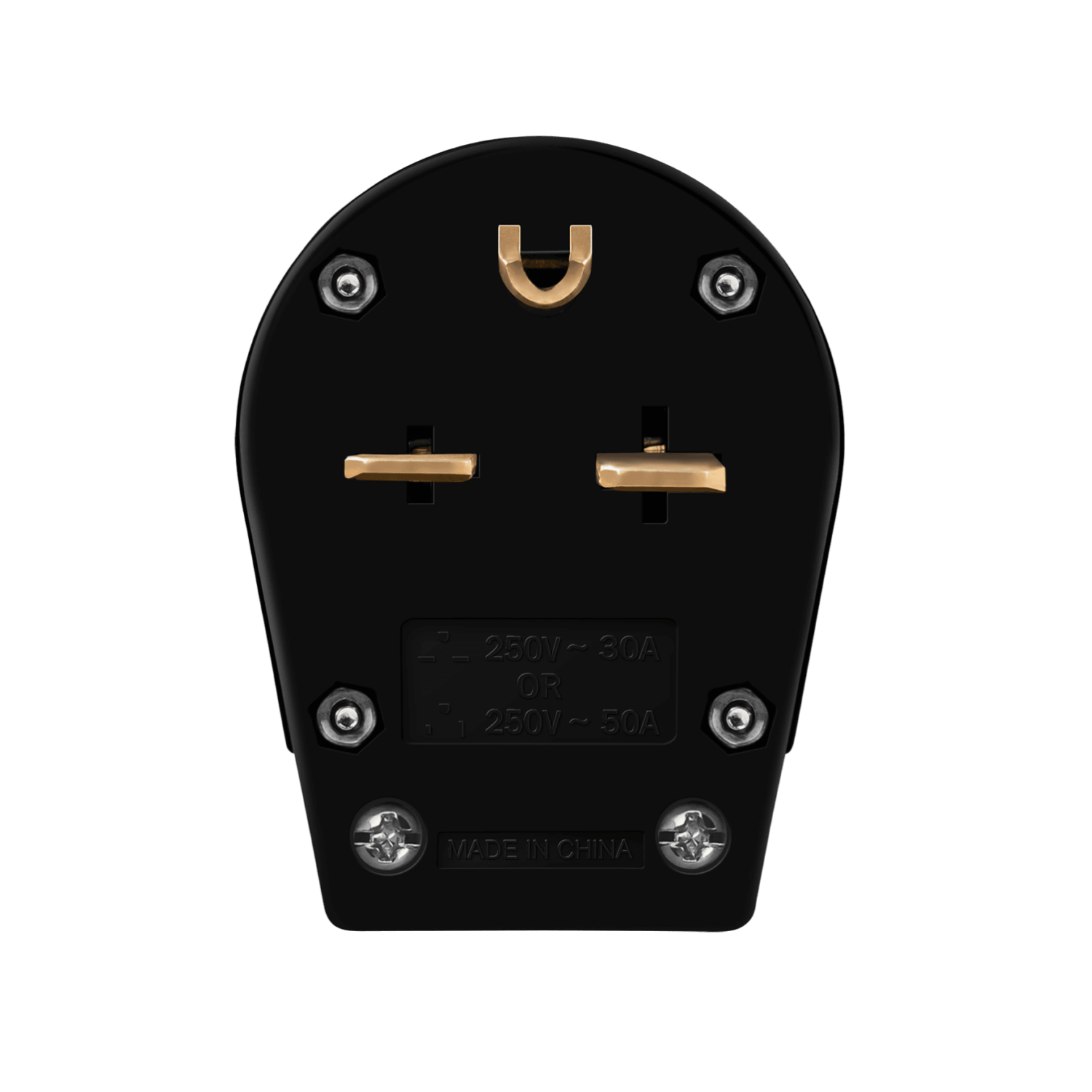Enerlites Straight Blade Angle Replacement Male Plug 250VAC, 6-30P/50P
