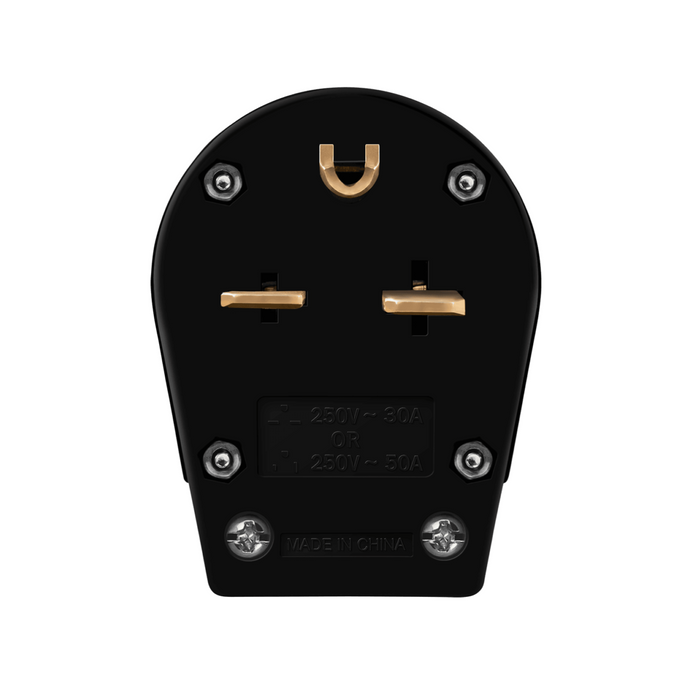 Enerlites Straight Blade Angle Replacement Male Plug 250VAC, 6-30P/50P