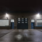 Silver Gray LED Barn Light, 80W/64W/48W/32W, Dusk to Dawn Photocell, Selectable Wattage & CCT, 12000 Lumens