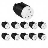 Enerlites Straight Blade Cord Connector, 15A, 5-15C
