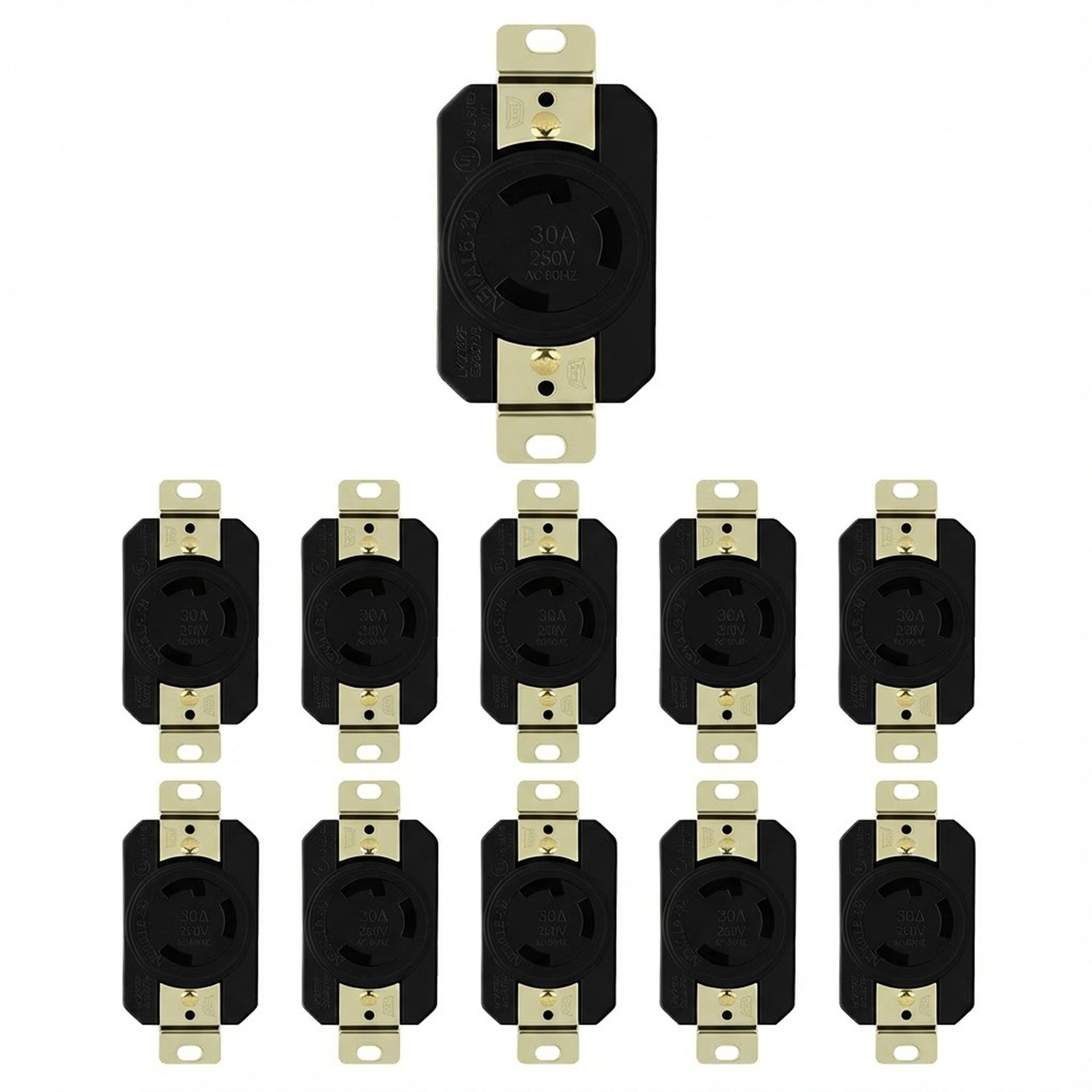 Enerlites Industrial Grade Locking Receptacle, 30A, L6-30R