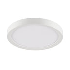 White round flush-mount ceiling light isolated perspective