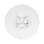 White round flush-mount ceiling light rear view