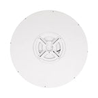 White round flush-mount ceiling light rear view