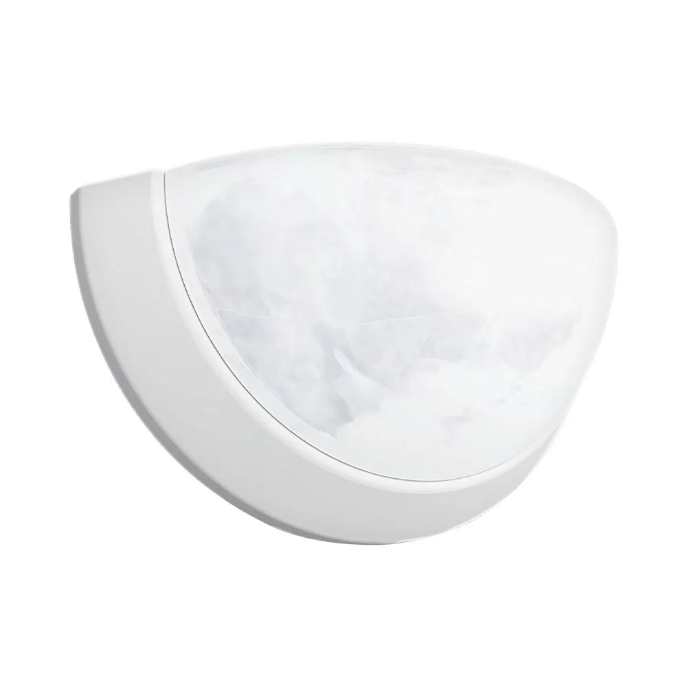 White bowl wall sconce isolated perspective