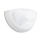 White bowl wall sconce isolated perspective
