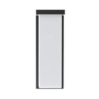 Tall black rectangular wall light front view