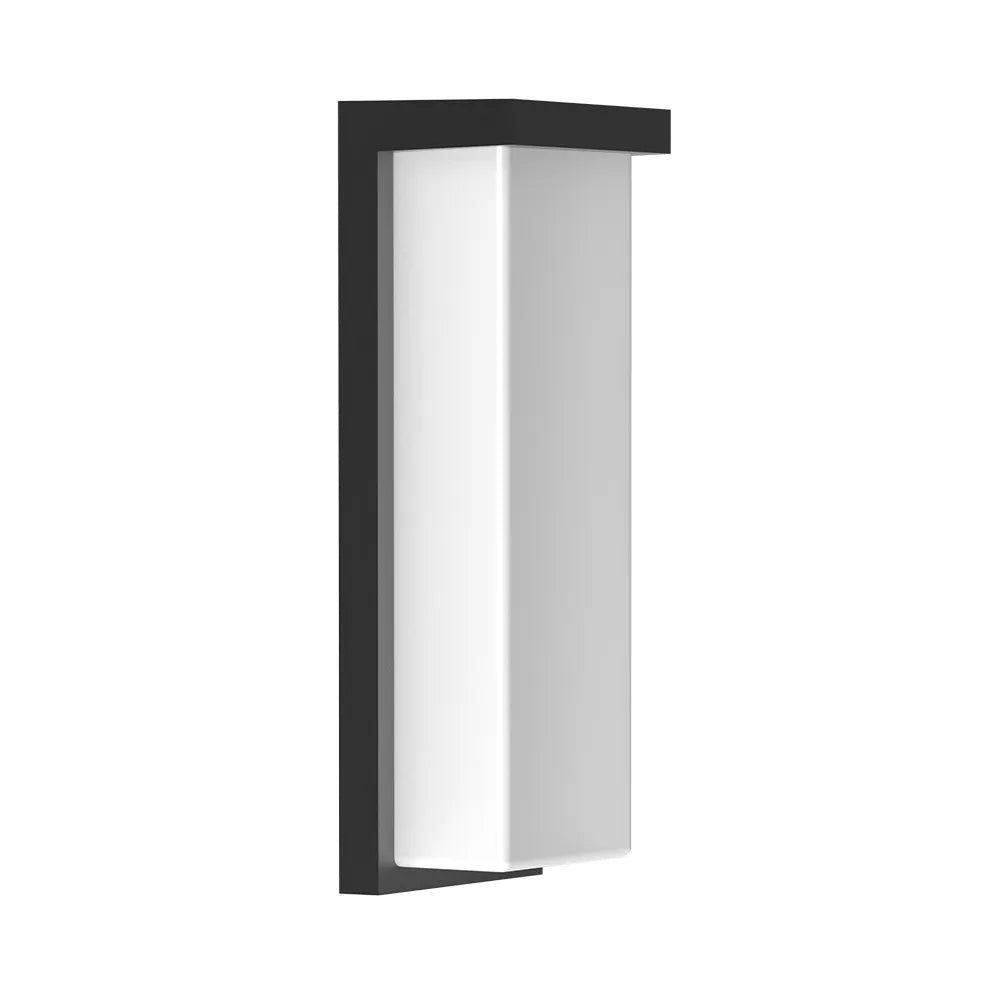 Tall black rectangular wall light isolated perspective