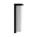 Tall black rectangular wall light side view