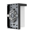 Short black rectangular wall light rear view