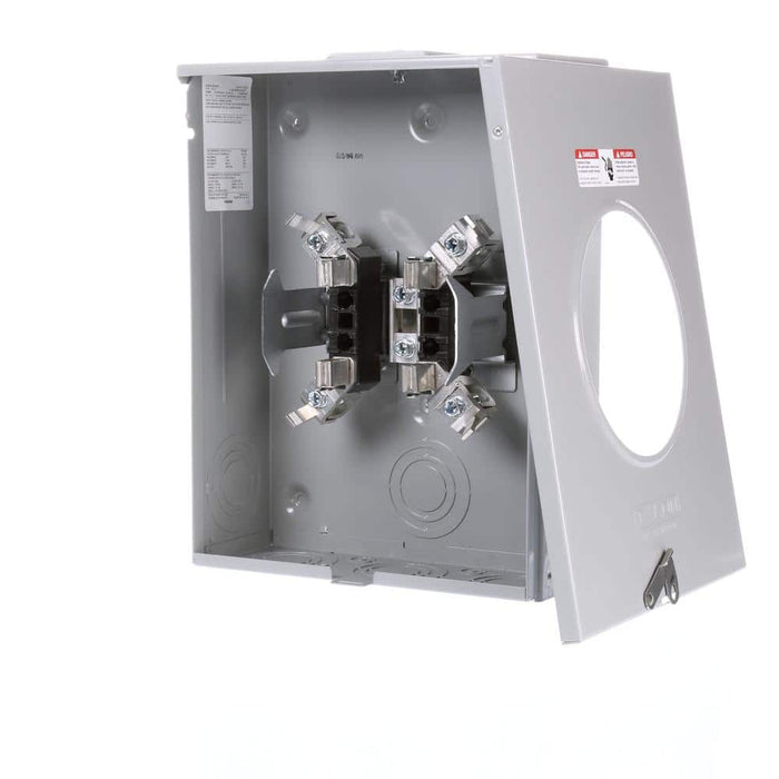Siemens 200 Amp 4-Jaw Horn-Bypass Ringless Overhead/Underground Fed Meter Socket, model UAT417-XPQG, product view