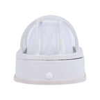 White oval bulkhead wall light vertical side profile