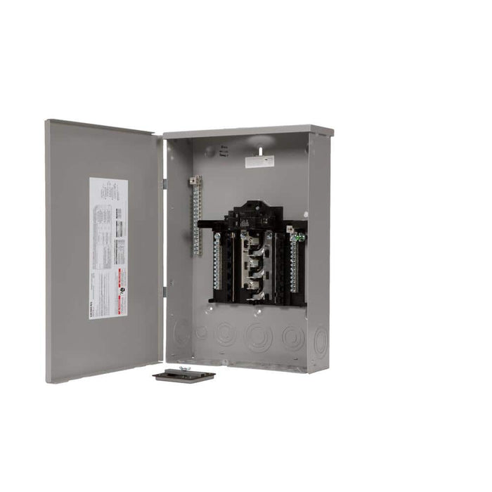 Siemens SN Series 100 Amp 12-Space 24-Circuit Outdoor Main Breaker Plug-On Neutral Load Center, model SNW1224B1100, product view