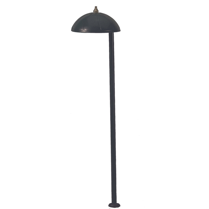 Full view of 4.75 Inch Mini Dome Path Light in Black