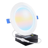 Recessed LED Lighting, 6 Inch, Slim, Baffle Trim, Selectable CCT, 850 Lumens