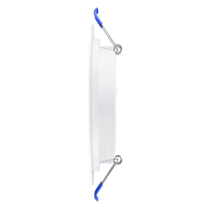 The baffle trim on this Sunco LED downlight with Junction Box offers uniform grooves to create a softer light and its 90-degree wide flood beam spread fills your space with bright (850lm) light. The durable, spring clips and the trim hold this light fixture in place in your ceiling while the lightweight, connected J-box sits on the ceiling. Easy to install with its all-in-one components and included junction box, this dimmable and IC rated LED consumes only 14W yet is a 100W equivalent.