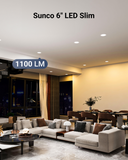 The slim downlight enhances the ambiance in living rooms, dining areas, common areas, bedrooms, and more.