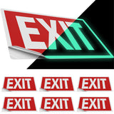 Photoluminescent Exit Sign Sticker, Glow in the Dark