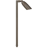 brass Convex Lens Path Light in Gun Metal finish