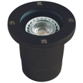Black open-face round well light