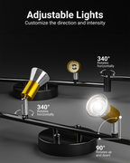 Swivel the lights for better directional lighting.