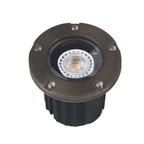 Gun metal open-face round well light