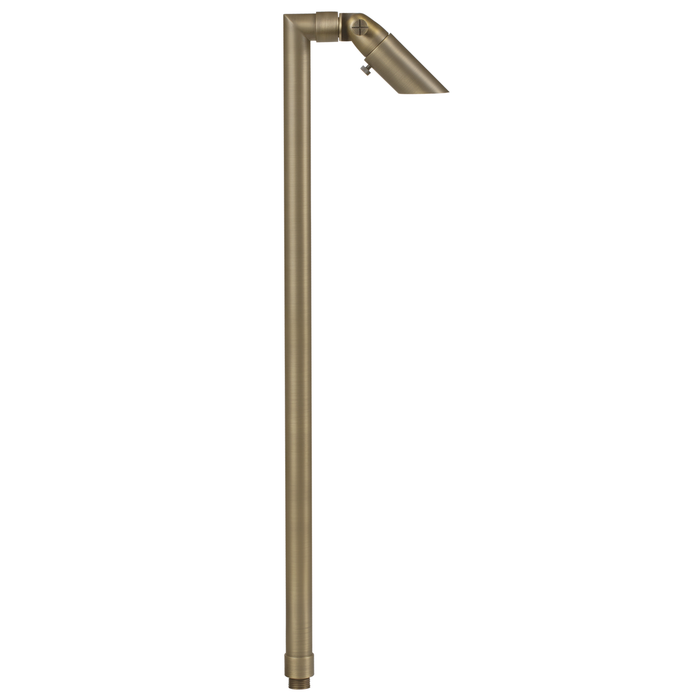 Brass Adjustable Single Head Path Light in Antique Bronze, close product view
