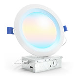Recessed LED Lighting, 6 Inch, Slim, Baffle Trim, Selectable CCT, 850 Lumens