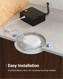 Recessed LED Lighting, 6 Inch, Slim Gimbal, Selectable CCT, 900 Lumens