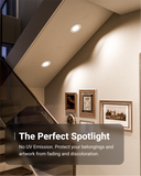 Recessed LED Lighting, 6 Inch, Slim Gimbal, Selectable CCT, 900 Lumens