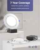 Recessed LED Lighting, 6 Inch, Slim Gimbal, Selectable CCT, 900 Lumens