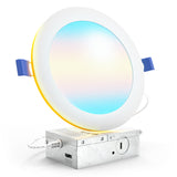 Recessed LED Lighting, 6 Inch, Night Light, Slim, Wafer Thin, Selectable CCT, 1500 Lumens