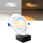 The 6" Selectable Slim Downlight with Night Light seamlessly fits into your ceiling with a low-profile look.