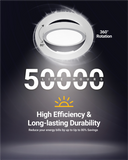 Sunco's LEDs provide a longer lifetime of 50,000 hours than traditional bulbs.