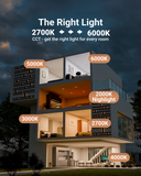 Recessed LED Lighting, 6 Inch, Slim, Wafer Thin, Night Light, Black Trim, Selectable CCT, 1500 Lumens