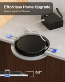 Recessed LED Lighting, 6 Inch, Slim, Wafer Thin, Night Light, Black Trim, Selectable CCT, 1500 Lumens