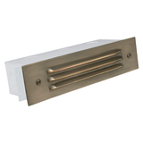 Brass 3-Louver Brick step light in Antique Bronze