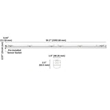 8ft LED Strip Light Fixture, 54W/46W/38W, Selectable Wattage & CCT, 7100 Lumens