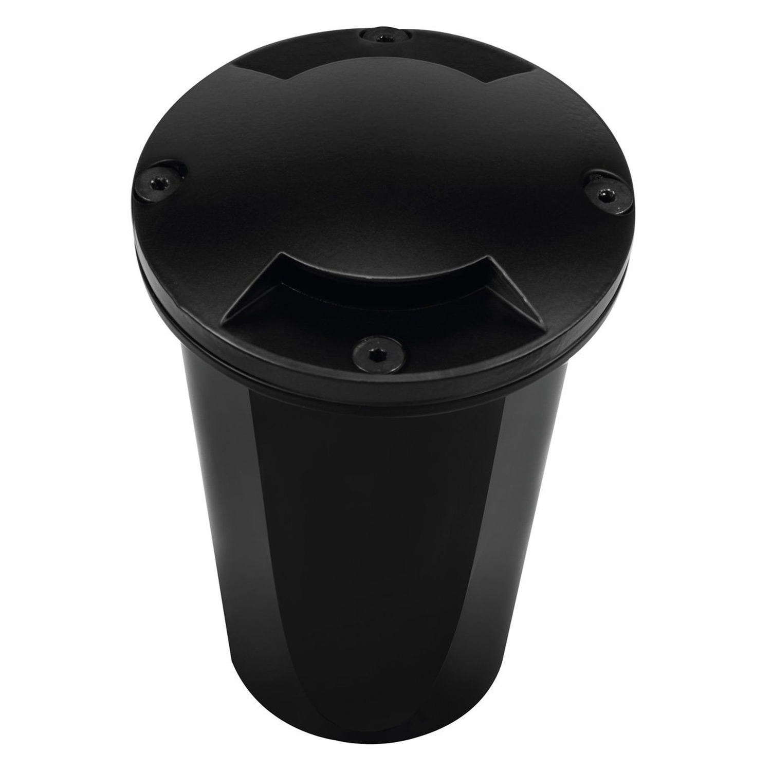 Black opposing dual-aperture marker well light