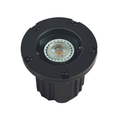 Black open-face adjustable round well light
