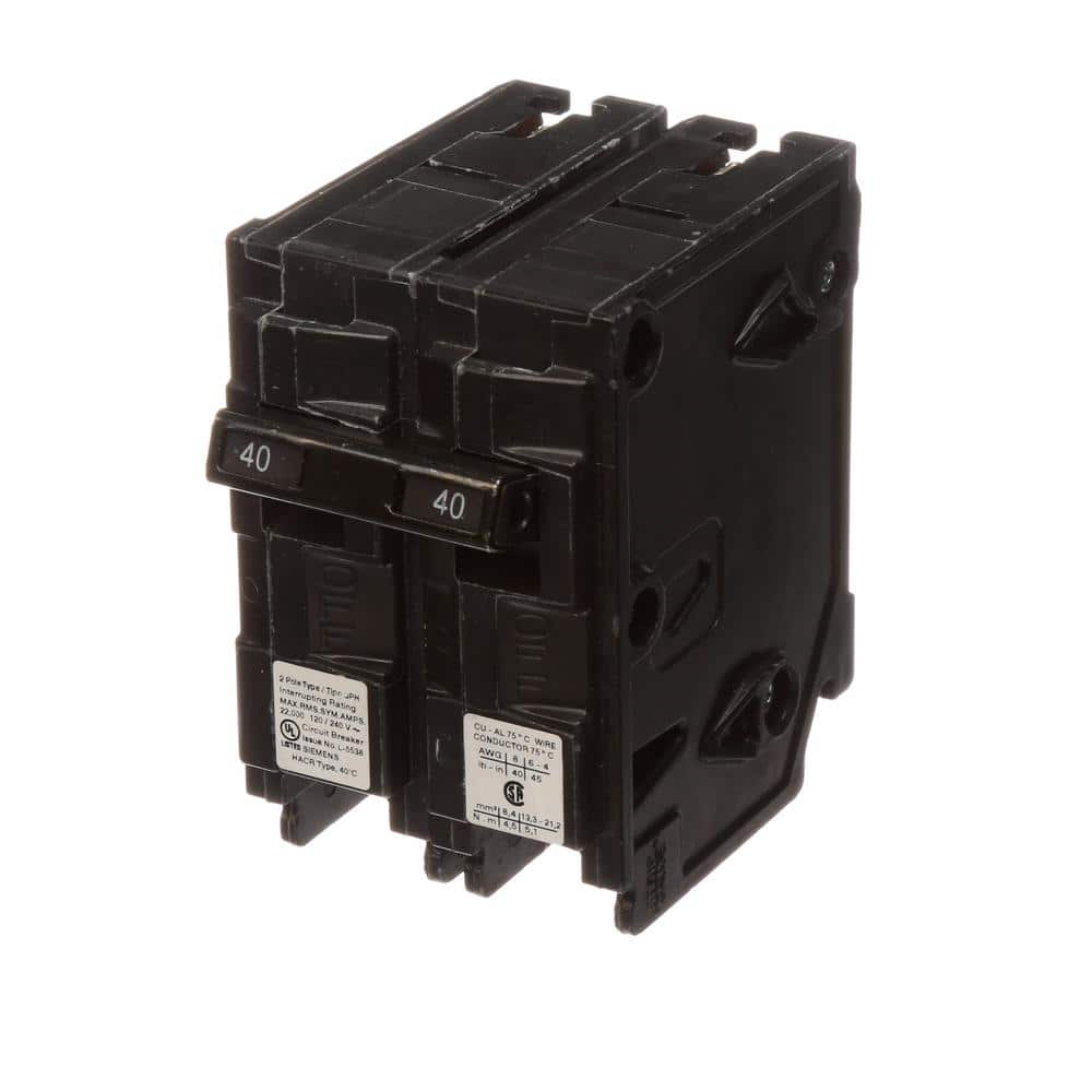 Siemens Type QPH Double-Pole 22kA Circuit Breaker, model Q220H, product label detail, image 41