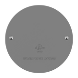 Enerlites 4″ Round Blank Metal Weatherproof Cover