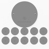 Enerlites 4″ Round Blank Metal Weatherproof Cover